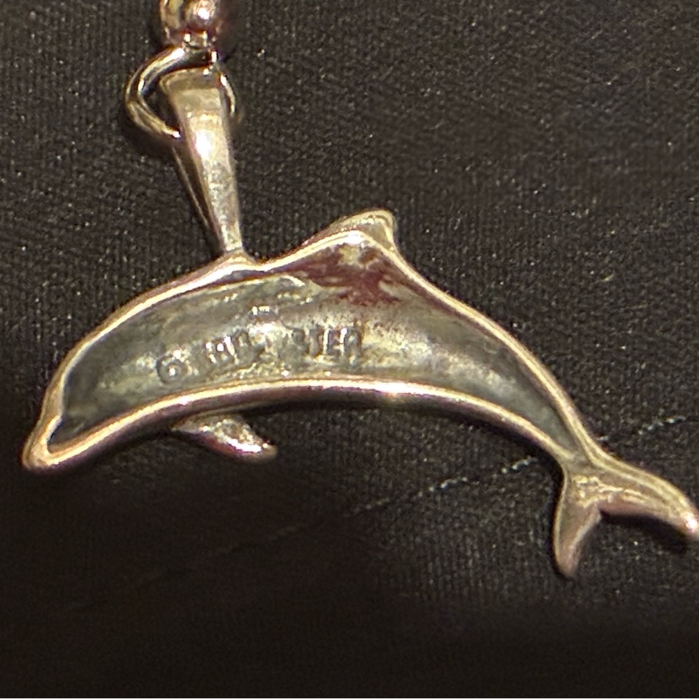 Sterling Silver Vintage Kabana Dolphin Pendandt Earrings / Hand Crafted / NWT - Picture 3 of 4